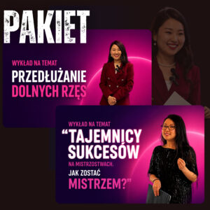 PAKIET WYKŁADÓW ONLINE - „TAJEMNICE SUKCESÓW NA MISTRZOSTWACH" / „Przedłużanie dolnych rzęs”
